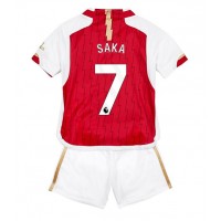 Arsenal Bukayo Saka #7 Domáci Detský futbalový dres 2023-24 Krátky Rukáv (+ trenírky)